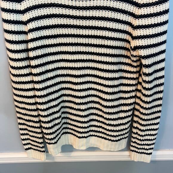 LE3NO Navy White Striped Sweater Size Large Preloved - Picture 6 of 12